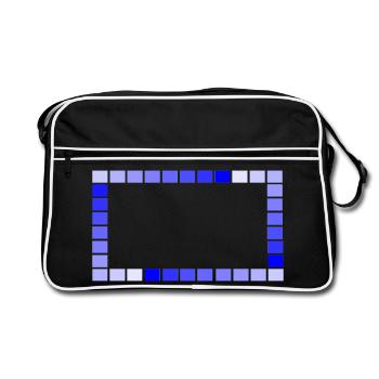 Game - Retro Frame Blue Squares Tiered - Retro Bag - black/white - Front