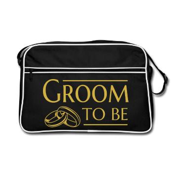Fiancé de mariage du marié - Sac Retro - noir/blanc - Devant