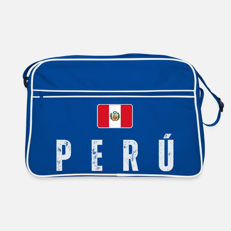 J'aime le Pérou, le drapeau péruvien Sac Retro