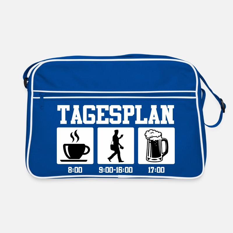 Postman DAILY SCHEDULE Parcel Deliverer Funny Retro Bag