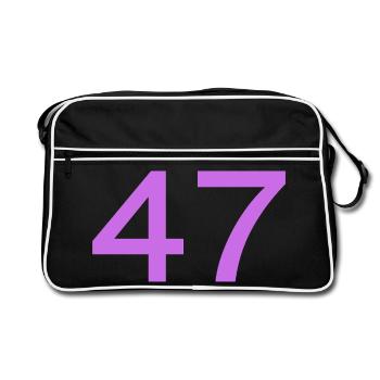 47 - Retro Bag - black/white - Front