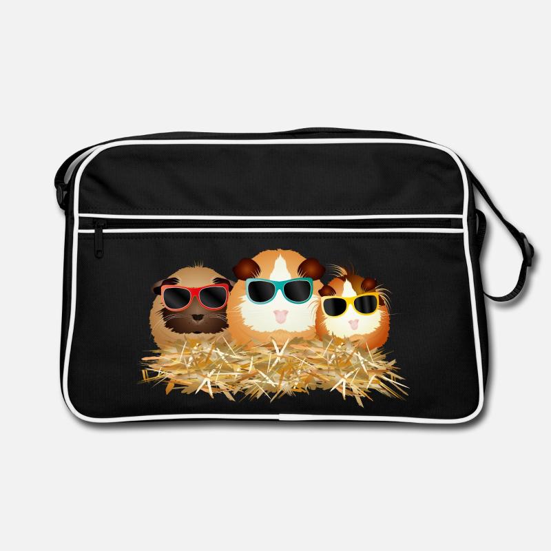 groupe de cochons d’Inde cool avec lunettes de soleil Sac Retro