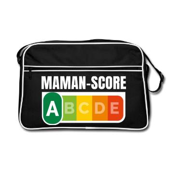MAMAN-SCORE - Humour Maman - Sac Retro - noir/blanc - Devant