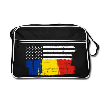 Drapeau Brush Fusion - Sac Retro - noir/blanc - Devant