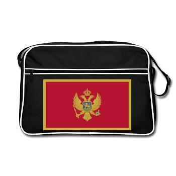 Montenegro Flag - Retro Bag - black/white - Front