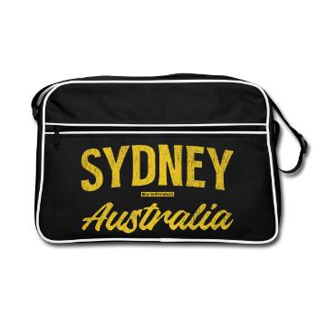 Lettrage à Sydney Australie - Sac Retro - noir/blanc - Devant