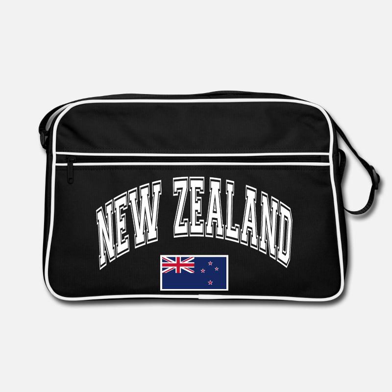 Drapeau de la Nouvelle-Zélande - Sac Retro - noir/blanc