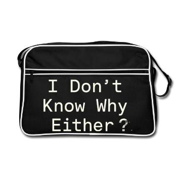 Nihilisme éthique, humour existentiel, - Sac Retro - noir/blanc - Devant