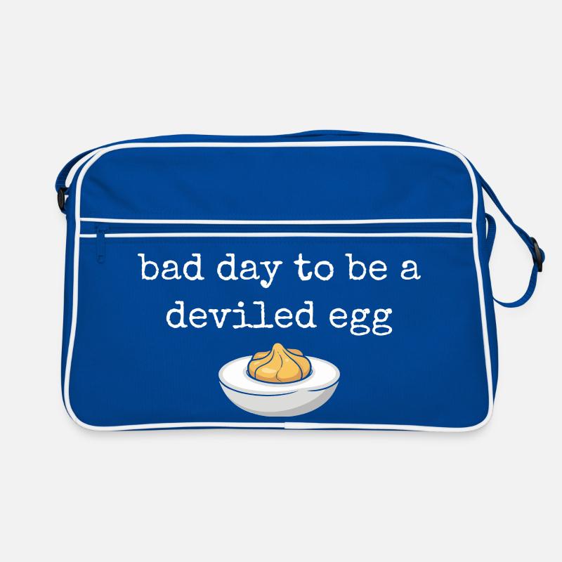Lustiger Spruch Ei Buffet Essen Bad Day Deviled Eg Retro Tasche