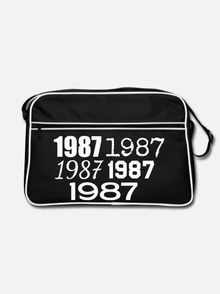 1987 - Retro Tasche - Schwarz/Weiß