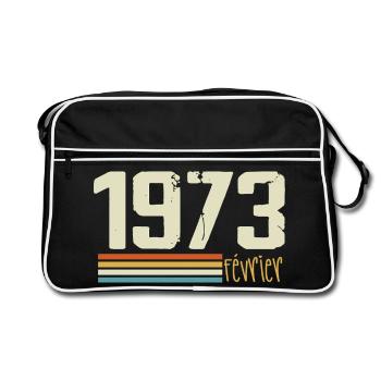February 1973 - February 1973 Anniversary 1973 - Retro Bag - black/white - Front
