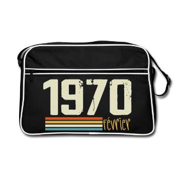 February 1970 - February 1970 Anniversary 1970 - Retro Bag - black/white - Front