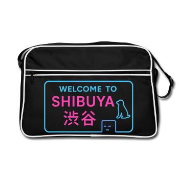 Welcome to Shibuya - Sac Retro - noir/blanc - Devant