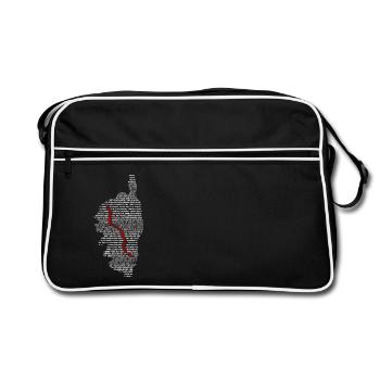GR20 Grande Randonnée Corse trekking marche - Sac Retro - noir/blanc - Devant