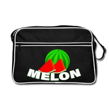 MELON - Retro Bag - black/white - Front