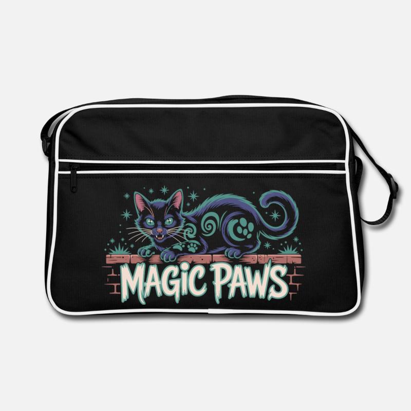 Conception magique de chat enchanté Sac Retro