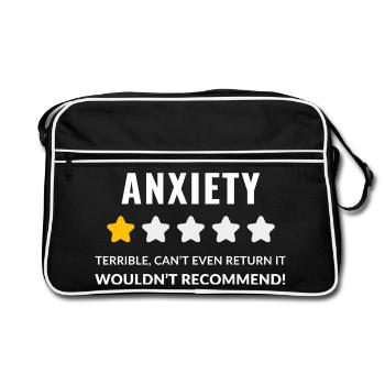 Conception expressive de sensibilisation à l'anxiété - Sac Retro - noir/blanc - Devant