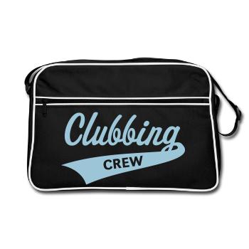 Clubbing crew (Fête / Célébrations / Danse / Bleu ciel) - Sac Retro - noir/blanc - Devant