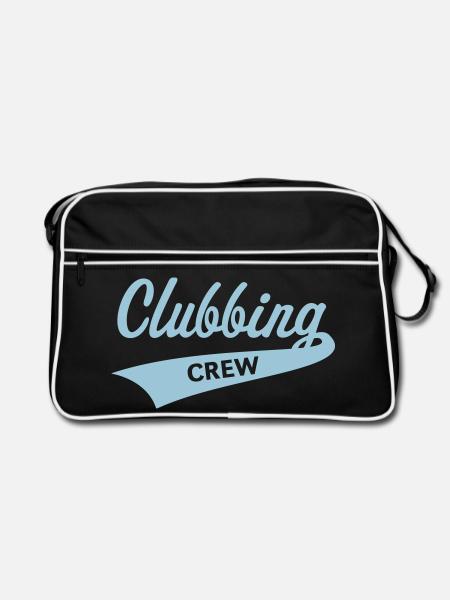 Clubbing Crew (Party / Celebrations / Dancing / Skyblue) - Retro Bag - black/white - Front