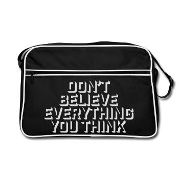 Ne croyez pas tout ce que vous pensez en disant la sagesse - Sac Retro - noir/blanc - Devant