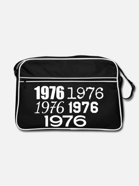 1976 - Retro Tasche - Schwarz/Weiß - Vorne