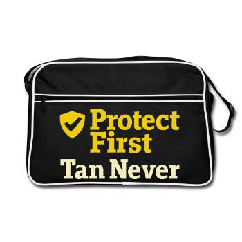 Spf Kultur Identität Hautpflege Humor - Retro Tasche - Schwarz/Weiß - Vorne