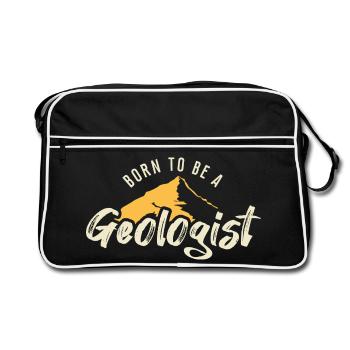 Né pour devenir géologue - Sac Retro - noir/blanc - Devant