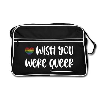 Mois de la Fierté LGBT - J’aimerais que tu sois queer - Sac Retro - noir/blanc - Devant