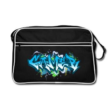 Gamer - Retro Bag - black/white - Front
