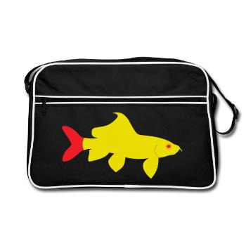 Epalzeorhynchos bicolor rouge et jaune - Sac Retro - noir/blanc - Devant