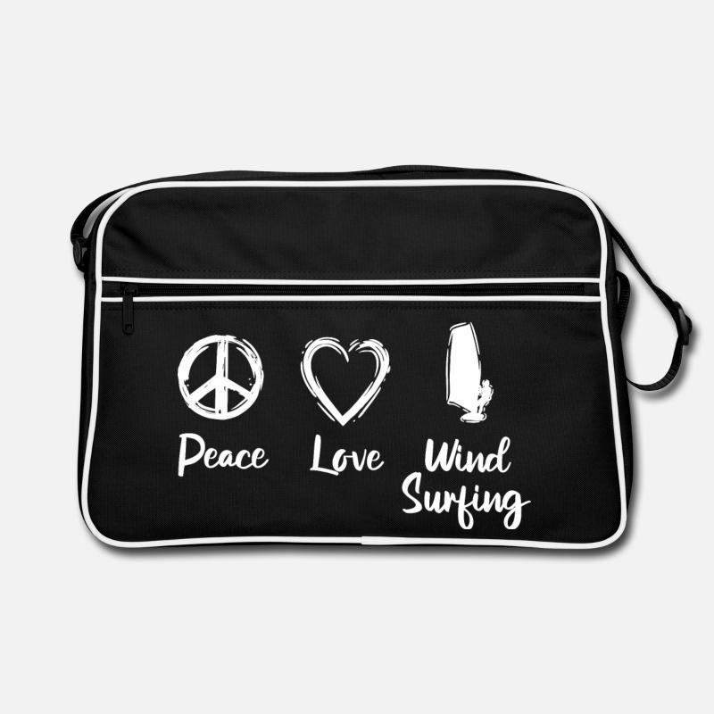 Peace Love Wind Surfing Retro Bag