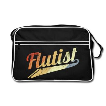 Flûtiste rétro - Sac Retro - noir/blanc - Devant