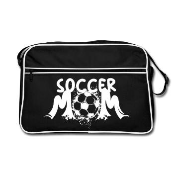 football maman cool football maman joueur équipe logo - Sac Retro - noir/blanc - Devant