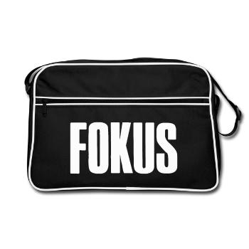 Fokus Spruch für Gründer Unternehmer Startup - Retro Tasche - Schwarz/Weiß - Vorne