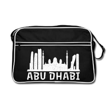 Ambiance Skyline d’Abu Dhabi - Sac Retro - noir/blanc - Devant