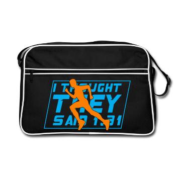 Running I Thought They Said 1.31 Marathon - Retro Bag - black/white - Front