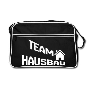 Construction de maisons d’équipe - Sac Retro - noir/blanc - Devant
