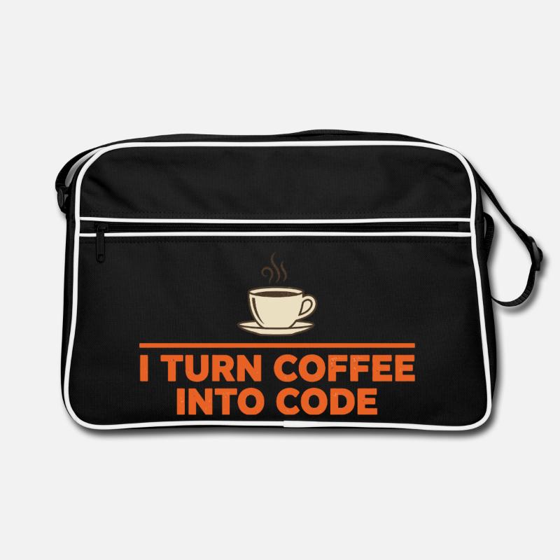I Turn Coffee Into Code – Programmierer Retro Retro Tasche
