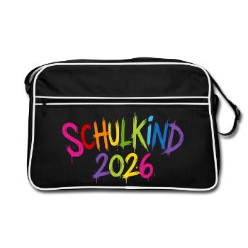 Schoolchild 2026 - Retro Bag - black/white - Front