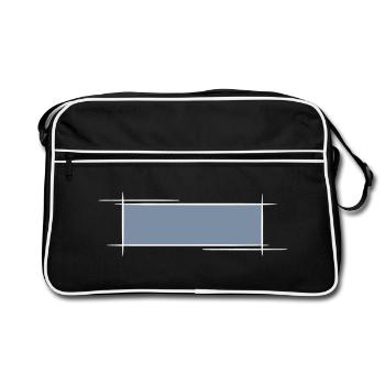 Cadre décoratif. Modèle de bannière / badge nominatif. - Sac Retro - noir/blanc - Devant