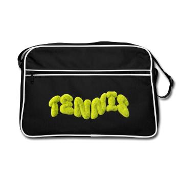Chemise de tennis drôle de tennis duveteuse - Sac Retro - noir/blanc - Devant