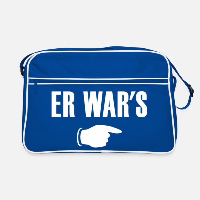 Er war's. Er wars. Er war es. Retro Tasche