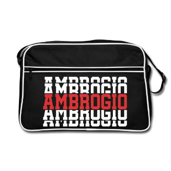 t-shirt Ambrogio gift t-shirt stacked text - Retro Bag - black/white - Front