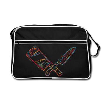 Couperet rétro - Sac Retro - noir/blanc - Devant