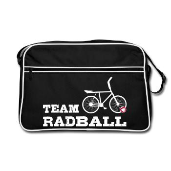 Cyclisme par équipe, Cyclistes de compétition, Cyclisme en salle - Sac Retro - noir/blanc - Devant
