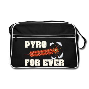 Pyro For Ever Firecracker Chain - Retro Bag - black/white - Front
