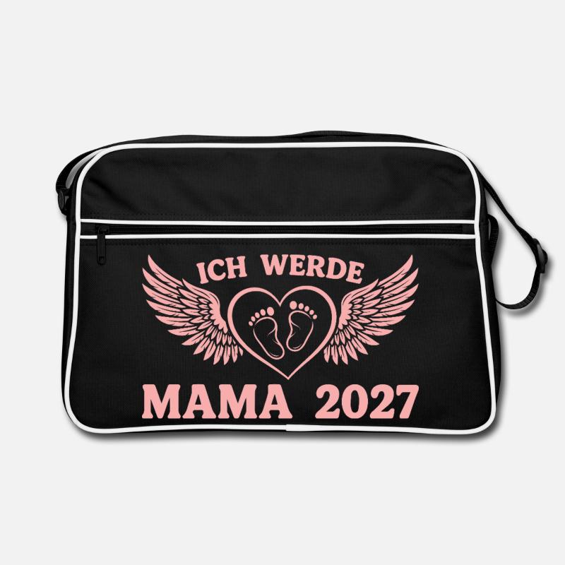 Ich werde Mama 2027 – Stolze werdende Mutter Retro Tasche