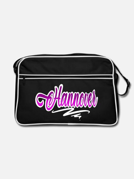 Hannover - Retro Tasche - Schwarz/Weiß