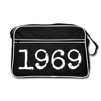 Legendär seit 1969 - Retro Tasche - Schwarz/Weiß - Vorne