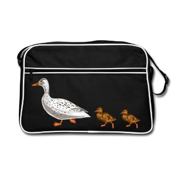 duck - Retro Bag - black/white - Front